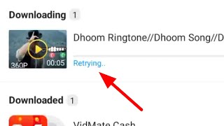 Vidmate Download Retrying Problem Solve [upl. by Illoh478]