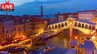 🔴 Venice Italy Live Cam  Rialto Bridge in Live Streaming from Palazzo Bembo  Live Webcam  ライブカメラ [upl. by Mikah988]