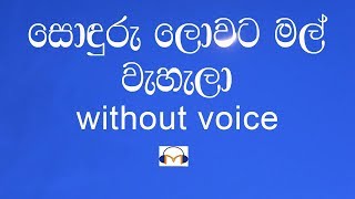 Sonduru Lowata Mal Wahala Karaoke without voice සොඳුරු ලොවට මල් වැහැලා [upl. by Celestine212]