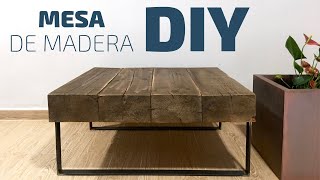 Mesa de madera para salón como hacer  DIY Coffee Table 2018 [upl. by Adnana884]