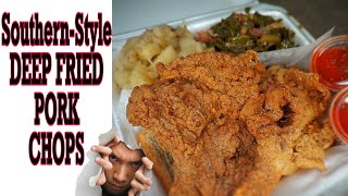 Southern Deep Fried Pork Chops  Pork Chop Recipe [upl. by Friedberg]