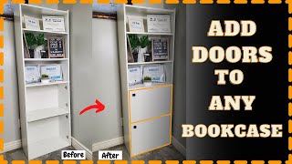 Quick And Easy Way To Add Doors To Any Bookcase [upl. by Booker]