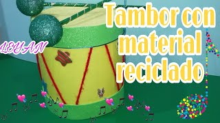 COMO HACER UN TAMBOR CON MATERIAL RECICLADO [upl. by Swane585]