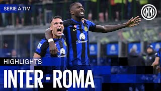 INTER 10 ROMA  HIGHLIGHTS  SERIE A 2324 ⚫🔵🇬🇧 [upl. by Nonie517]