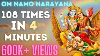 POWER CAPSULE OM NAMO NARAYANA MANTRA  108 TIMES IN 4 MINUTES [upl. by Idelle]