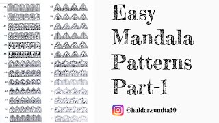 100 Easy Mandala Patterns For Beginners Part1 [upl. by Panchito]