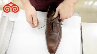 How to lace dress shoes · CARMINA SHOEMAKER [upl. by Wain]