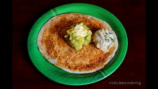 Open Masala Dosa Recipe Podi Masala Dosai [upl. by Azral]