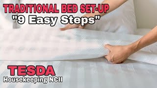 TRADITIONAL BED MAKING  TESDA TRAINING Housekeeping NCII Tutorial [upl. by Alaecim813]