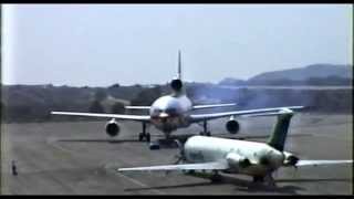 LTU Lockheed L1011 TriStar start up and take off at Kos 1992 [upl. by Heidt]