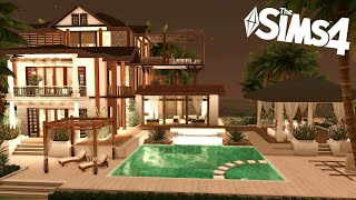 Sulani Beach Villa Big Summer Villa No CC Sims 4 Stop Motion Build [upl. by West]