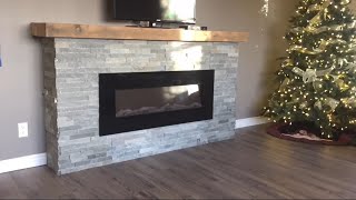 Weekend DIY fireplace build  ELECTRIC fireplace time lapse [upl. by Acinhoj80]