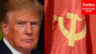 Former President Trump Says US Becoming A Communist Country Jokes About Bernie Sanders [upl. by Nollek]