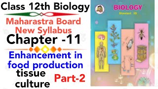 part2 ch11 Enhancement in food production class 12 biology HSC board new syllabus tissue culture [upl. by Ainot]