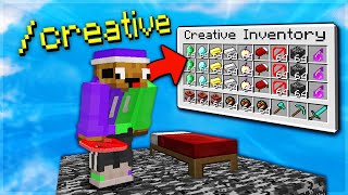 Abusing CREATIVE Mode in Bedwars [upl. by Crescin]