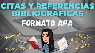 Citas y referencias bibliográficas APA ¿Wikipedia [upl. by Baxy653]