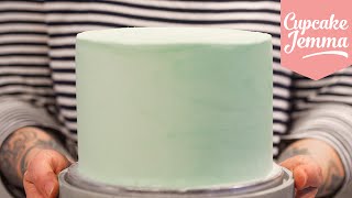 Masterclass How to Decorate a Layer Cake with Smooth Buttercream Icing  Cupcake Jemma [upl. by Plossl]