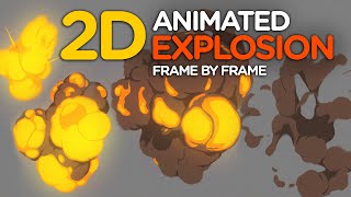 2D Animated Explosion  Frame by Frame [upl. by Albina31]