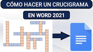 ✅COMO hacer un crucigrama en word 2021 👌 [upl. by Bowler253]