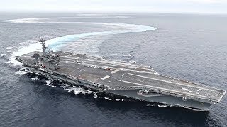 Aircraft Carrier EXTREME Drifting amp Donuts – USS Abraham Lincoln HighSpeed Turns [upl. by Amzu]