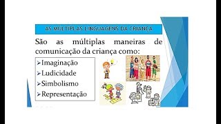 Aula 1  As múltiplas linguagens da criança [upl. by Barth180]