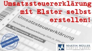 Umsatzsteuererklärung mit Elster selbst erstellen [upl. by Arammahs]