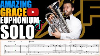 NEW quotAmazing Gracequot by Iain Mundy Euphonium Solo  Matonizz Play Along [upl. by Libys]