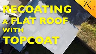 Recoating a fibreglass flat roof with topcoat [upl. by Reprah429]