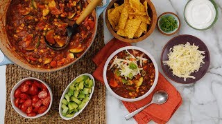 Vegetarian BlackBean Chili  Martha Stewart [upl. by Clarie]