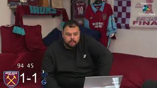 West ham vs Tottenham  Live watchalong [upl. by Dolorita]