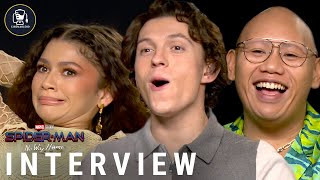 SpiderMan No Way Home Cast Interview [upl. by Aisiram]