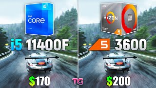 Core i5 11400F vs Ryzen 5 3600  Test in 10 Games [upl. by Lait]