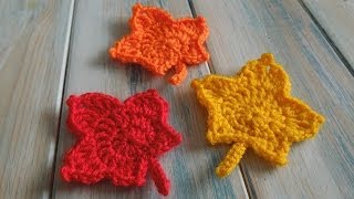 crochet How To  Crochet a Maple Leaf [upl. by Yemrots775]