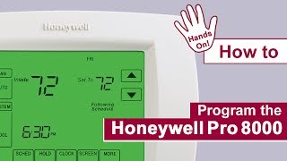 How to program the Honeywell Pro 8000 Thermostat [upl. by Acitel]