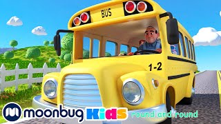 The Wheels on the Bus  Sing Along  CoComelon  Moonbug Literacy [upl. by Kanya]