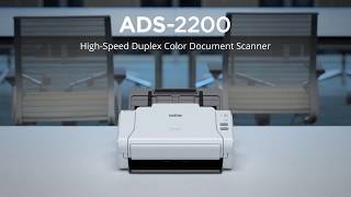 Brother ADS2200 Compact HighSpeed Color Duplex Desktop Document Scanner [upl. by Lyrahs966]