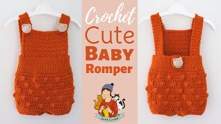 Crochet Cute And Easy Baby Romper [upl. by Nalym]