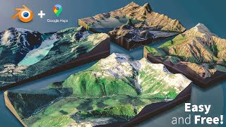 How to Create 3D Terrain with Google Maps and Blender [upl. by Germaun]