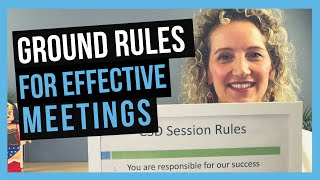 Meeting Ground Rules FOR EFFECTIVE MEETINGS [upl. by Desai]