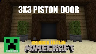 Minecraft 3x3 Piston Door Bedrock Edition EASY [upl. by Tennaj]