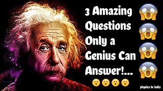 ✅ 3 Simple and amazing Questions Only a Genius Can AnswerIntelligence Test IQ  part1 [upl. by Naitsirhc448]