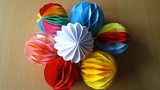 DIY DekoKugel aus Papier  Decoration ball paper [upl. by Ostraw]