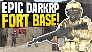 EPIC FORT BASE  Gmod DarkRP  Multiple Police Raids [upl. by Lauzon124]