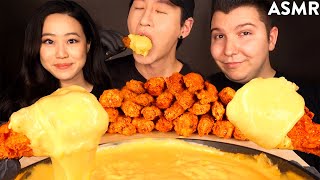 ASMR CHICKEN WINGS amp STRETCHY CHEESE with STEPHANIE SOO amp NIKOCADO AVOCADO No Talking [upl. by O'Meara43]