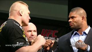 Brock Lesnar  Alistair Overeem Hype Their Fight at UFC 141 Press Conference complete  unedited [upl. by Aztinay]