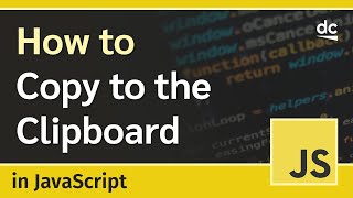 Copying Text to Clipboard in HTML amp JavaScript  Tutorial For Beginners [upl. by Mahseh]