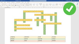 Como hacer un crucigrama en Word [upl. by Mal4]