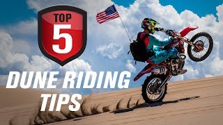 Top 5 Motorcycle Sand Dune Riding Tips [upl. by Fairman]