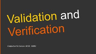 Validation and Verification Explained [upl. by Brosine]