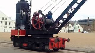 Chatham dockyard steam crane in action [upl. by Harobed]